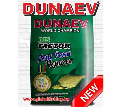 Прикормка - "DUNAEV" / (MS FACTOR) / «ЛЕЩ - РЕКА _черная» 1 кг.