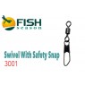 Вертлюжки с застёжкой Rolling Swiwel With Safety Snap 3001 #8