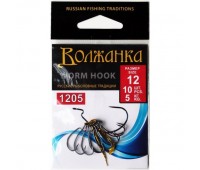 Крючки Volzhanka Worm Hook №12 (10шт/уп) 1205-12
