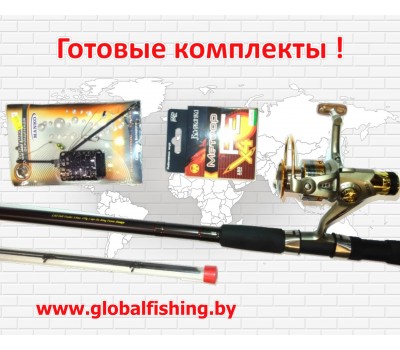 Фидер в сборе - 3.6 м. ( тест до 120 г. ). Фидер в сборе - 3.6 м. ( тест до 120 г. ).