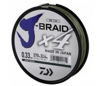 Леска плетёная Daiwa J-Braid x4 Dark Green 0.33мм 135м